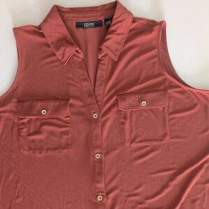 Dennis Basso Camp Shirt Style Dress - XL